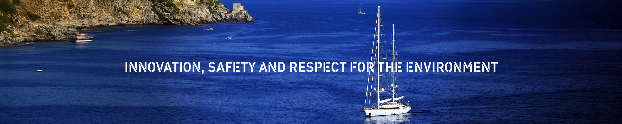 Eurovinil Yacht On Lake Panoramic View Plain Banner